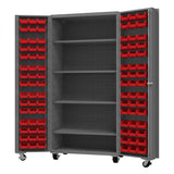 DURHAM MFG DCM36-BDLP-96-4S-1795 Mobile Cabinet, 96 Bins, 4 shelves