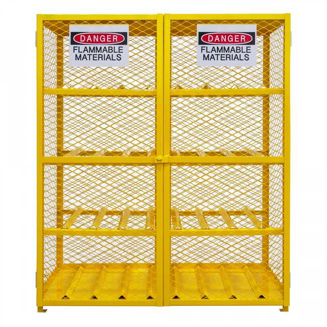 DURHAM MFG EGCC16-SC-50 Horizontal Gas Cylinder Cabinet, Cap. 16