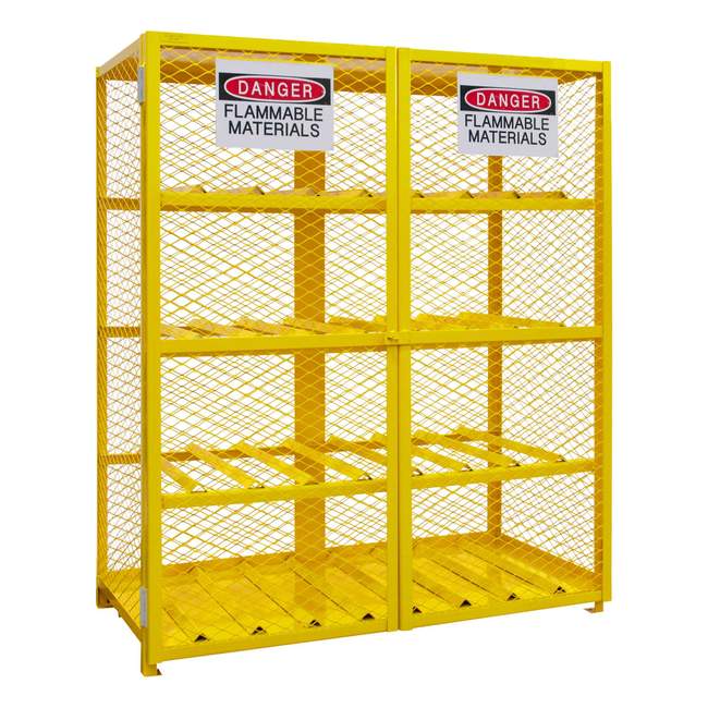 DURHAM MFG EGCC16-SC-50 Horizontal Gas Cylinder Cabinet, Cap. 16