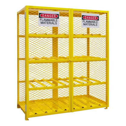 DURHAM MFG EGCC16-SC-50 Horizontal Gas Cylinder Cabinet, Cap. 16