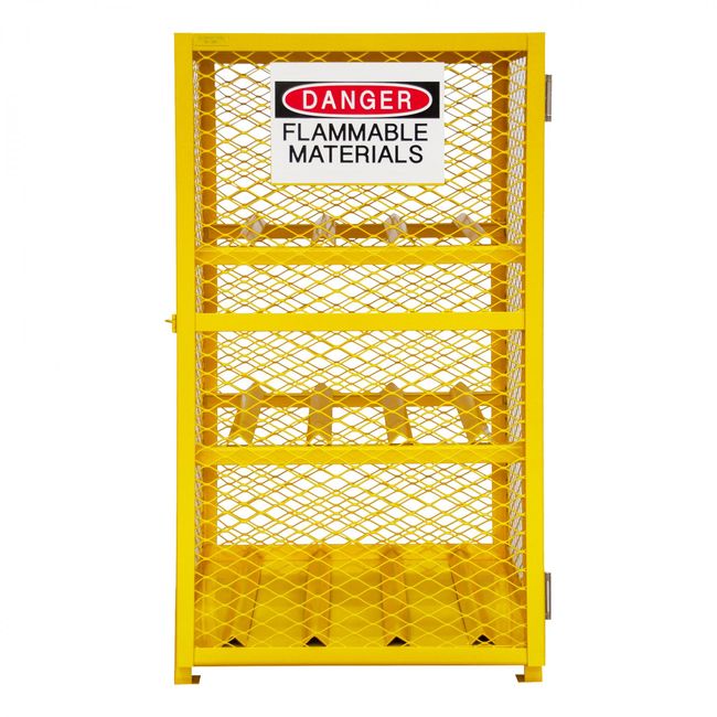 DURHAM MFG EGCC6-SC-50 Horizontal Gas Cylinder Cabinet, Cap. 6