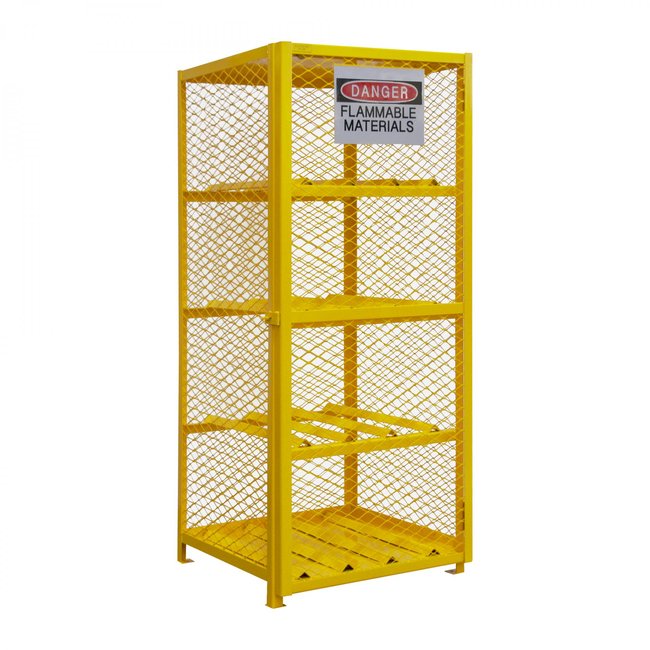 DURHAM MFG EGCC8-50 Horizontal Gas Cylinder Cabinet, Cap. 8