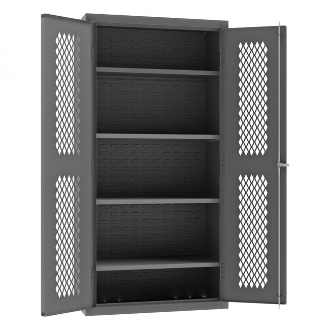 DURHAM MFG EMDC-361872-95 Ventilated Cabinet, 4 Shelves