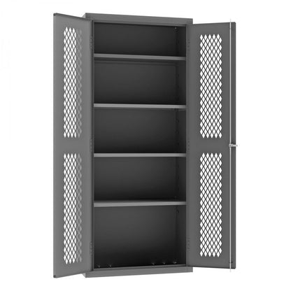 DURHAM MFG EMDC-361884-95 Ventilated Cabinet, 4 Shelves
