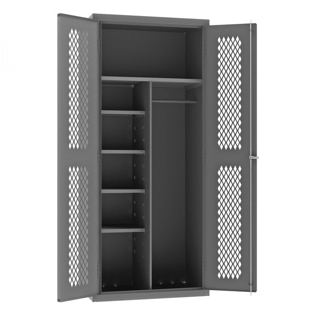 DURHAM MFG EMDC-362484-HDL-95 Ventilated Cabinet, 5 Shelves