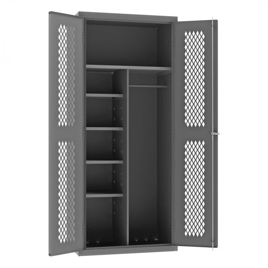 DURHAM MFG EMDC-362484-HDL-95 Ventilated Cabinet, 5 Shelves