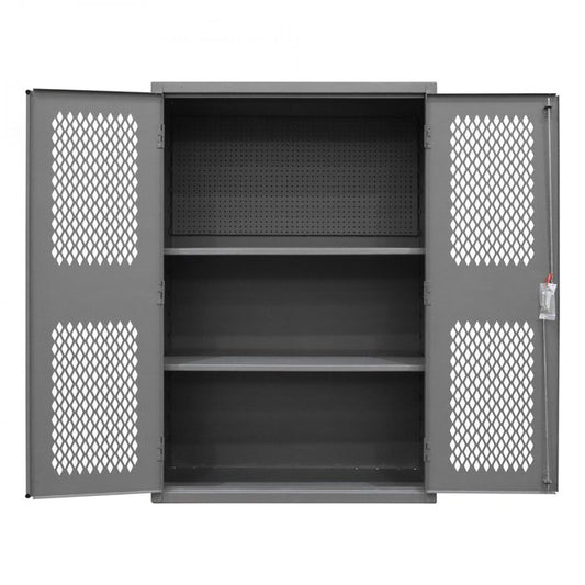 DURHAM MFG EMDC-482472-PB-2S-95 Ventilated Cabinet, 2 Shelves