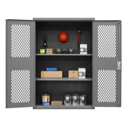 DURHAM MFG EMDC-482472-PB-2S-95 Ventilated Cabinet, 2 Shelves