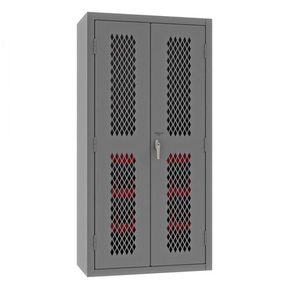 DURHAM MFG EMDC36182S15B1795 Ventilated Cabinet, 2 Shelves, 15 Bins