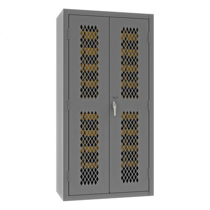 DURHAM MFG EMDC361845B95 Ventilated Cabinet, 45 Yellow Bins