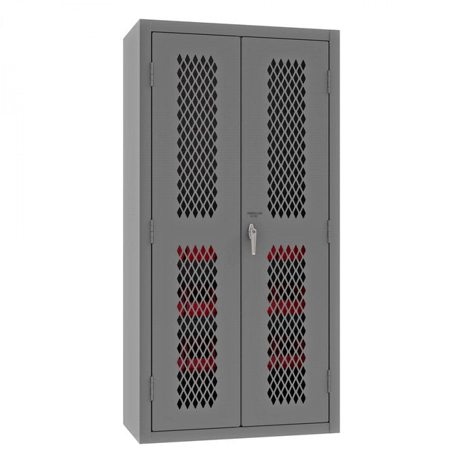 DURHAM MFG EMDC36242S15B1795 Ventilated Cabinet, 2 Shelves, 15 Bins