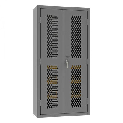 DURHAM MFG EMDC36242S15B95 Ventilated Cabinet, 2 Shelves, 15 Bins