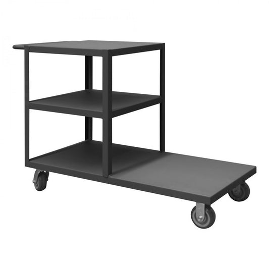 DURHAM MFG EPT3S24485PU95 Platform Truck, 3 Shelves