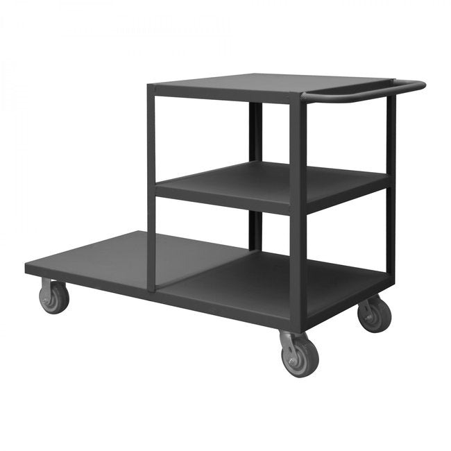 DURHAM MFG EPT3S24485PU95 Platform Truck, 3 Shelves
