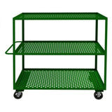 DURHAM MFG GC-3060-3-6MR-83T Garden Cart, 3 Perforated Shelves