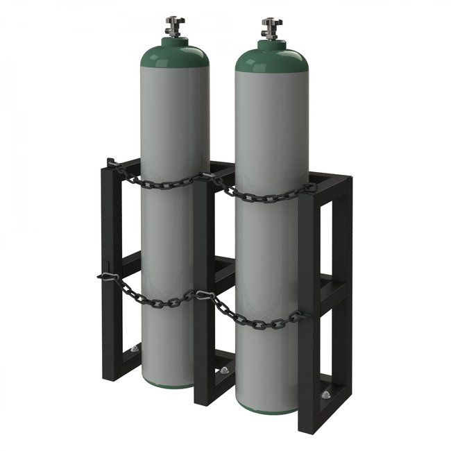 DURHAM MFG GCRV-301230-08T Gas Cylinder Rack for 2 Vert. Cylinders