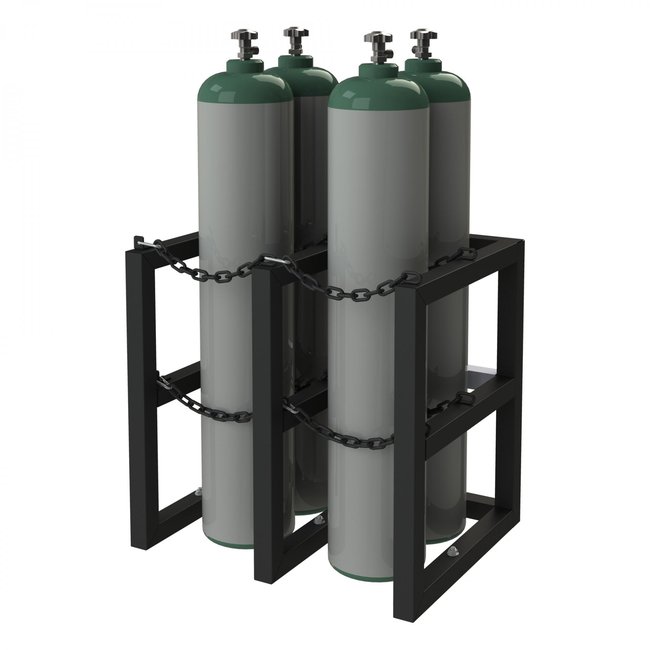 DURHAM MFG GCRV-302430-08T Gas Cylinder Rack for 4 Vert. Cylinders ...