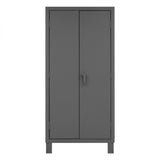 DURHAM MFG HDC-243678-4S95 Cabinet,1 Shelf, Hanger Bar, Gray