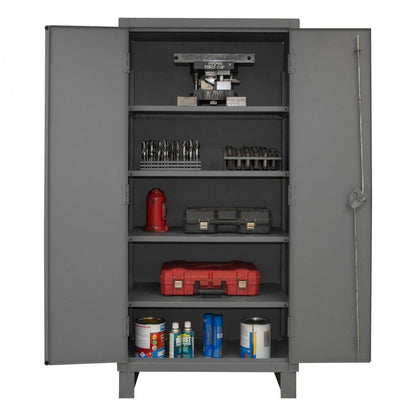 DURHAM MFG HDC-243678-4S95 Cabinet,1 Shelf, Hanger Bar, Gray