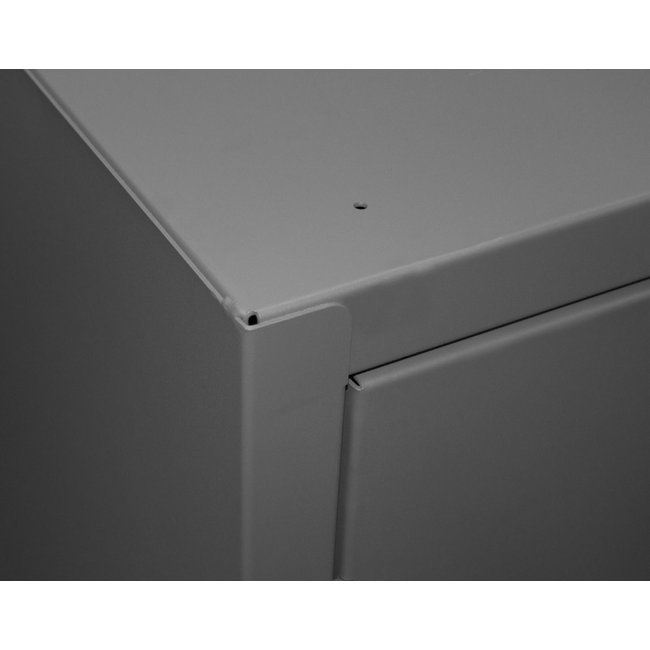 DURHAM MFG HDC-243678-4S95 Cabinet,1 Shelf, Hanger Bar, Gray