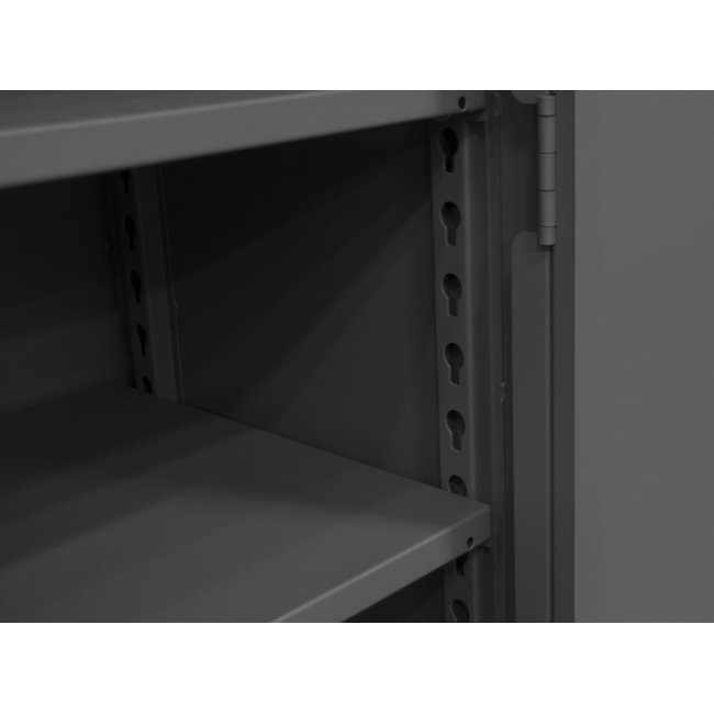 DURHAM MFG HDC-243678-4S95 Cabinet,1 Shelf, Hanger Bar, Gray
