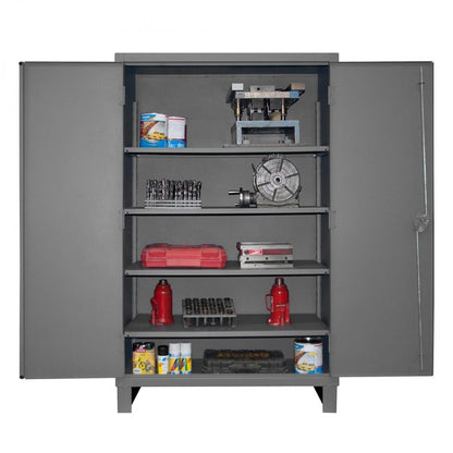 DURHAM MFG HDC-244878-4S95 Cabinet, 1 Shelf, Hanger Bar, Gray