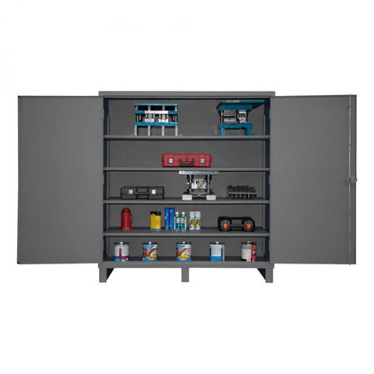 DURHAM MFG HDC-246078-4S95 Cabinet,1 Shelf, Hanger Bar, Gray