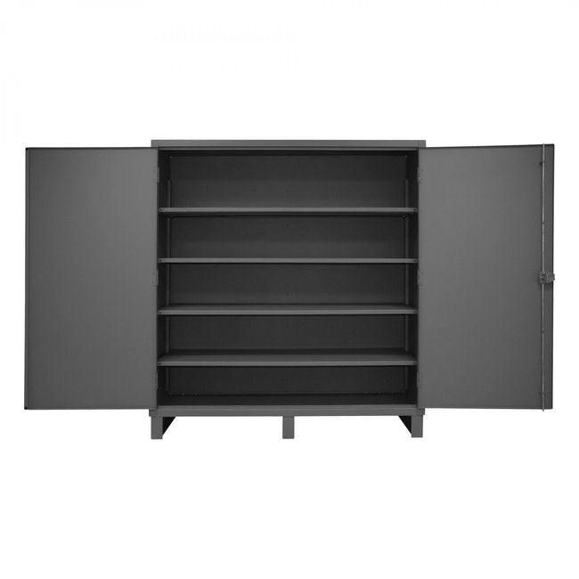 DURHAM MFG HDC-246078-4S95 Cabinet,1 Shelf, Hanger Bar, Gray