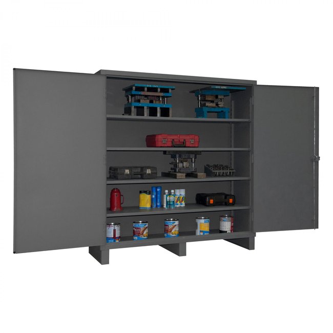 DURHAM MFG HDC-246078-4S95 Cabinet,1 Shelf, Hanger Bar, Gray