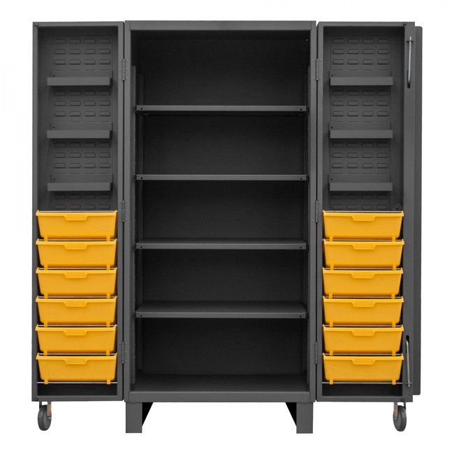 DURHAM MFG HDC36-DC12TB4S95 Cabinet, 4 Shelves, 6 Door Shelves