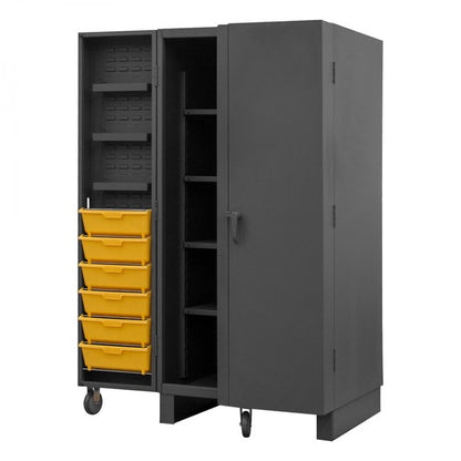 DURHAM MFG HDC36-DC12TB4S95 Cabinet, 4 Shelves, 6 Door Shelves