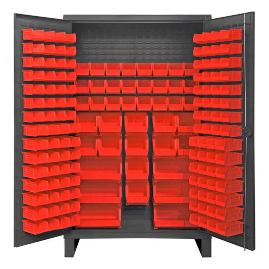 DURHAM MFG HDC48-162-1795 Cabinet, 162 Red Bins