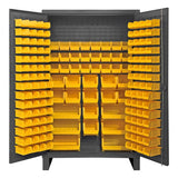 DURHAM MFG HDC48-162-95 Cabinet, 162 Yellow Bins