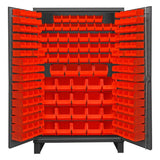 DURHAM MFG HDC48-192-1795 Cabinet, 192 Red Bins