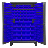 DURHAM MFG HDC48-192-5295 Cabinet, 192 Blue Bins