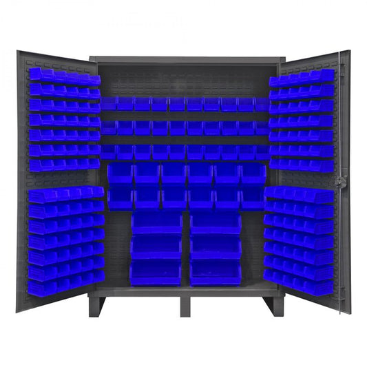 DURHAM MFG HDC60-198-5295 Cabinet, 198 Blue Bins