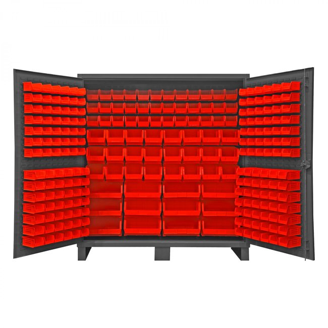 DURHAM MFG HDC72-240-1795 Cabinet, 240 Red Bins