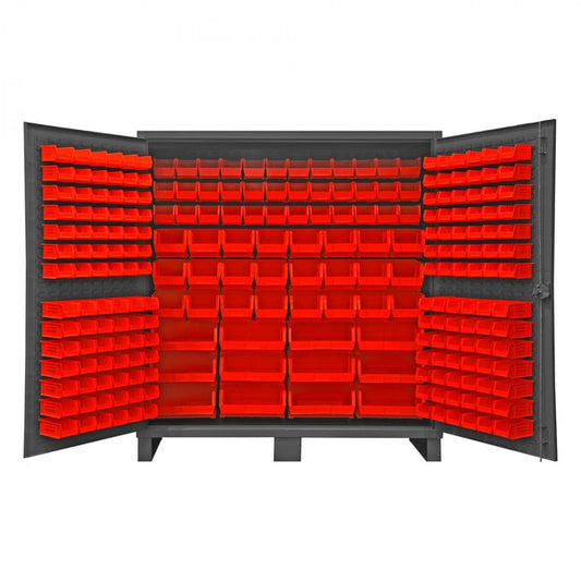 DURHAM MFG HDC72-240-1795 Cabinet, 240 Red Bins