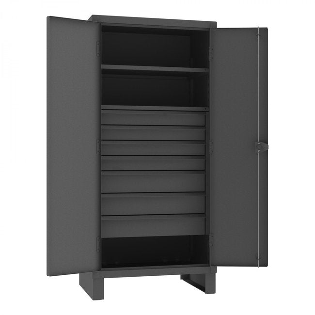 DURHAM MFG HDCD243678-7B95 Cabinet, 2 Shelves, 7 Drawers
