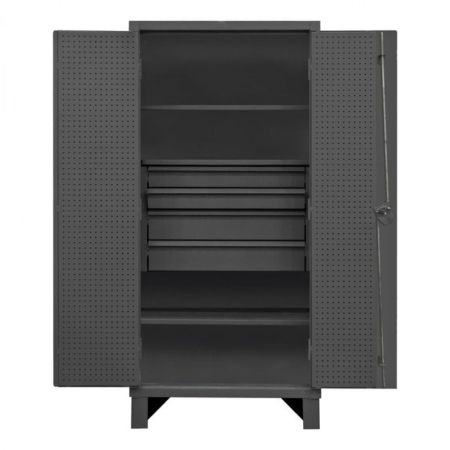 DURHAM MFG HDCDB243678-4M95 Cabinet, 3 Shelves, 4 Drawers
