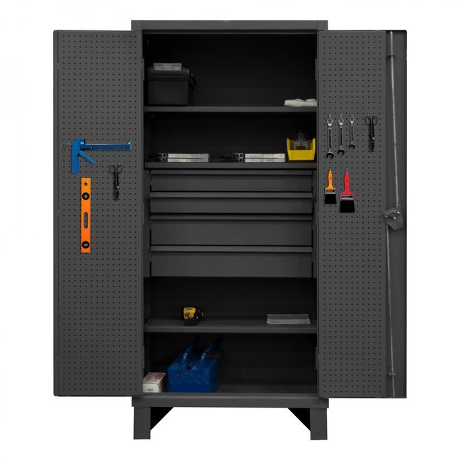 DURHAM MFG HDCDB243678-4M95 Cabinet, 3 Shelves, 4 Drawers