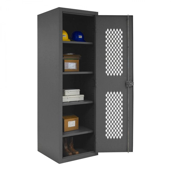 DURHAM MFG HDCL-242478-4S-95 Ventilated Locker, 4 Shelves