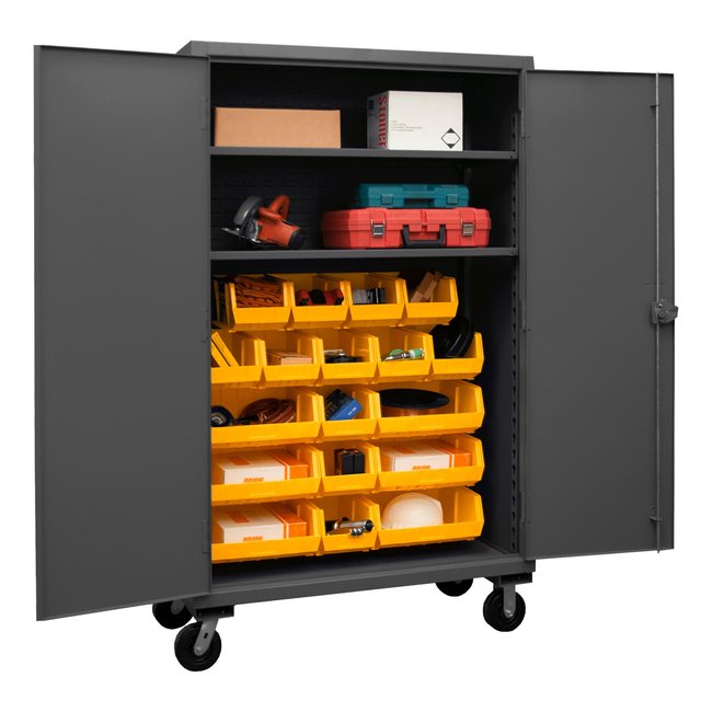 DURHAM MFG HDCM48-18-2S95 Mobile Cabinet, 2 Shelves