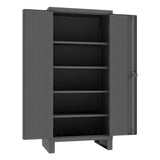 DURHAM MFG HDCP243678-4S95 Pegboard Cabinet, 4 Shelves