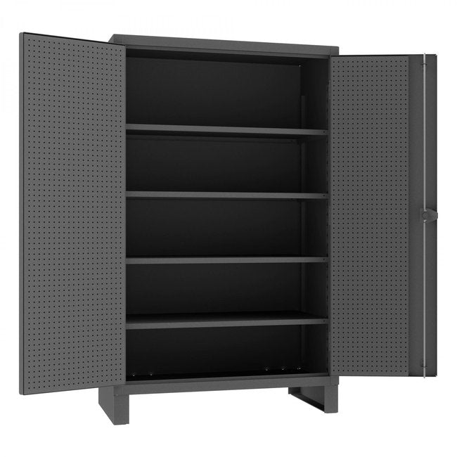 DURHAM MFG HDCP244878-4S95 Pegboard Cabinet, 4 Shelves