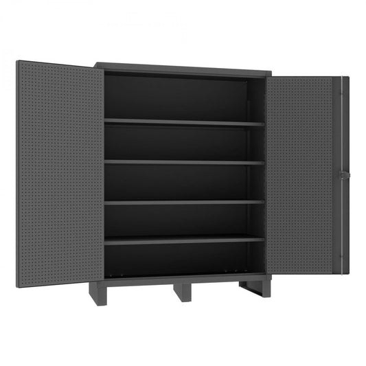 DURHAM MFG HDCP246078-4S95 Pegboard Cabinet, 4 Shelves