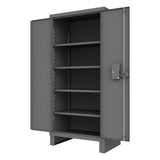 DURHAM MFG HDCPL-243678-4S-95 Access Control Cabinet, 4 Shelves, Gray