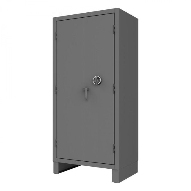 DURHAM MFG HDCPL-243678-4S-95 Access Control Cabinet, 4 Shelves, Gray