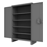 DURHAM MFG HDCPL-244878-4S-95 Access Control Cabinet, 4 Shelves, Gray