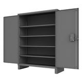 DURHAM MFG HDCPL-246078-4S-95 Access Control Cabinet, 4 Shelves, Gray